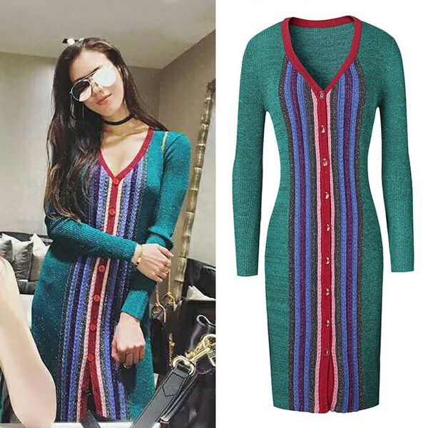 women's casual dress spring autumn bright silk thin section striped knit dresses contrast color cardigan single-breasted slim-fit one-s, Black;gray
women's casual dress spring autumn bright silk thin section striped knit dresses contrast color cardigan single-breasted slim-fit one-s, Black;gray