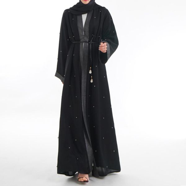 missky women long front opening beaded dress muslim style dress long sleeve female clothes, Red
missky women long front opening beaded dress muslim style dress long sleeve female clothes, Red