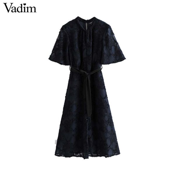 vadim women bow tie sashes midi dress tassels short sleeve backless female retro casual mid calf dresses vestidos qa902, Black;gray
vadim women bow tie sashes midi dress tassels short sleeve backless female retro casual mid calf dresses vestidos qa902, Black;gray