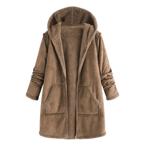 women's fashion pocket winter plush hooded long sleeve warm coat long outwear plus size 4xl casual warm jackets coats 10.4, Black
women's fashion pocket winter plush hooded long sleeve warm coat long outwear plus size 4xl casual warm jackets coats 10.4, Black
