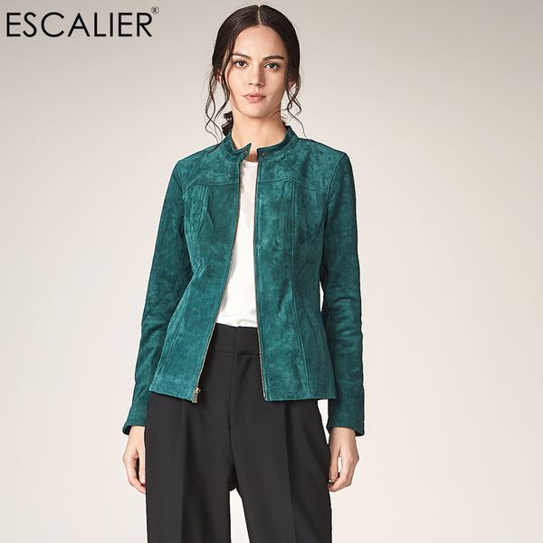 escalier women genuine leather jackets casual pigskin plus size outerwear green long sleeve women autumn basic jacket coats, Black;brown
escalier women genuine leather jackets casual pigskin plus size outerwear green long sleeve women autumn basic jacket coats, Black;brown