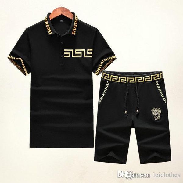 luxury summer shirt + shorts mens tracksuit men stall collar v-neck short sleeves pullover jogger pants suits mens designer shorts pant suit, Gray
luxury summer shirt + shorts mens tracksuit men stall collar v-neck short sleeves pullover jogger pants suits mens designer shorts pant suit, Gray