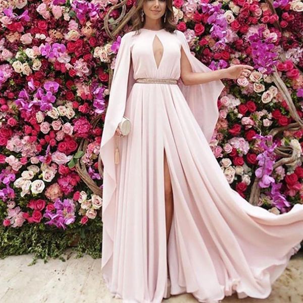 elegant chiffon a-line evening dresses with cape dubai arabic saudi muslim front slit prom dress formal party gowns, Black;red
elegant chiffon a-line evening dresses with cape dubai arabic saudi muslim front slit prom dress formal party gowns, Black;red