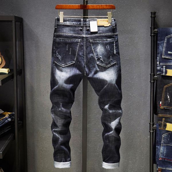 men's winter denim pants moto jeans slim fit straight denim pants distressed trousers ripped jeans for men black, Blue
men's winter denim pants moto jeans slim fit straight denim pants distressed trousers ripped jeans for men black, Blue