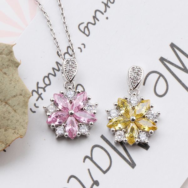 925 silver necklace chain women pink petals marquise crystal cherry blossom zircon necklaces for women party jewelry
925 silver necklace chain women pink petals marquise crystal cherry blossom zircon necklaces for women party jewelry