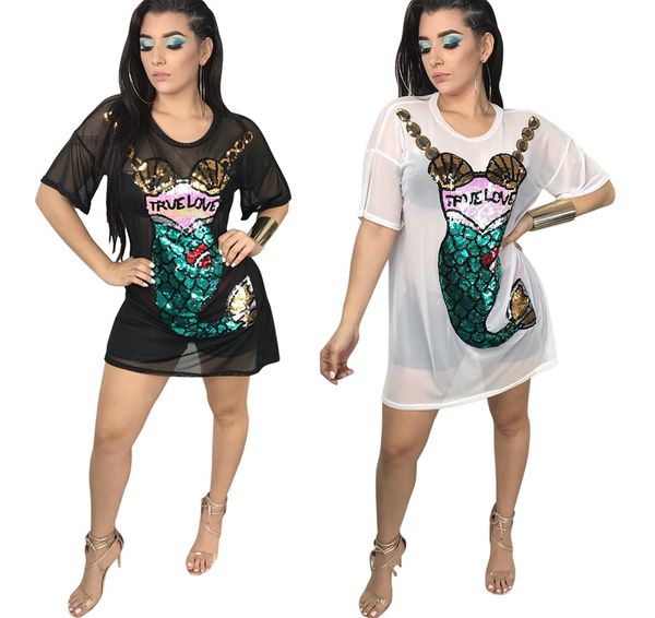 dress ms mermaid sequin mesh short sleeve siamese skirt round neck pencil skirt new style, Black;gray
dress ms mermaid sequin mesh short sleeve siamese skirt round neck pencil skirt new style, Black;gray
