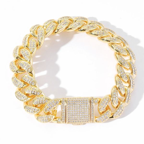 hip hop bracelets 15mm 7/8inch gold silver ice out bling cubic zirconia cz cuban bracelet link chain for mens jewelry, Black
hip hop bracelets 15mm 7/8inch gold silver ice out bling cubic zirconia cz cuban bracelet link chain for mens jewelry, Black