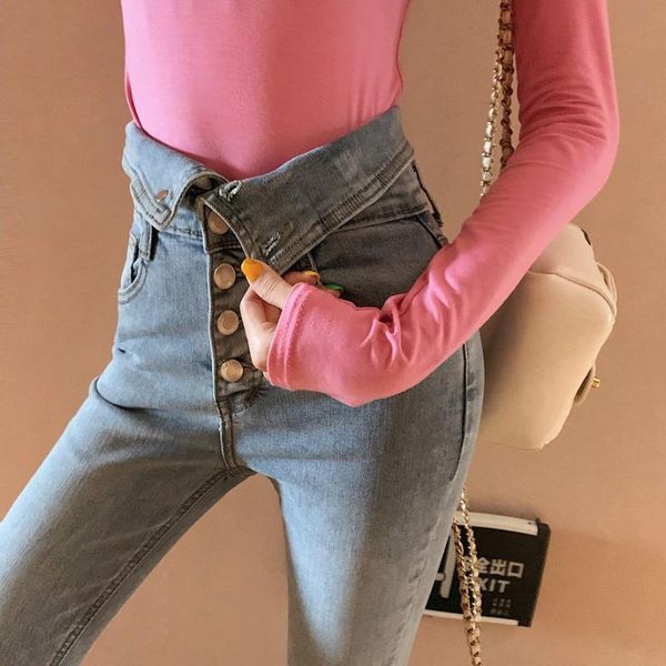front single breasted button skinny good elastic stretch high waist tight leggins denim jogger pant women summer jeans 2020, Blue
front single breasted button skinny good elastic stretch high waist tight leggins denim jogger pant women summer jeans 2020, Blue