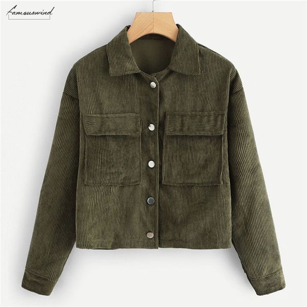 solid casual dual women jacket coats corduroy pocket single breasted turn down collar outerwear autumn and drop shipping, Black;brown
solid casual dual women jacket coats corduroy pocket single breasted turn down collar outerwear autumn and drop shipping, Black;brown