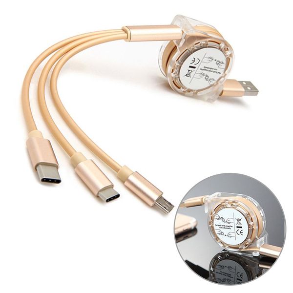 Multi USB Charger Cable Retractable Universal 3 in 1 Multiple Charging Cord Adapter for iPhone/Micro/Type C
Multi USB Charger Cable Retractable Universal 3 in 1 Multiple Charging Cord Adapter for iPhone/Micro/Type C