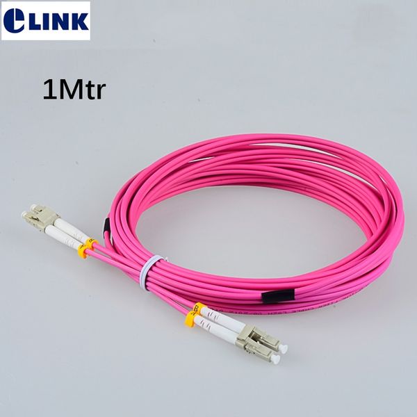 

10pcs 1m om4 patchcords duplex fiber optic cable red voilet color sc-sc lc-lc lc-sc fc-fc st-st lc-st connector 1m ftth jumper
