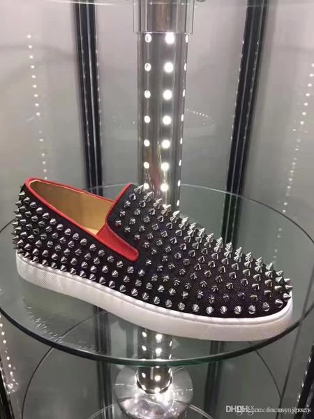 wholesale red bottom loafers shoes men,women spiked low sneaker genuine leather roller boat shoes full studded rivets casual trainers, Black
wholesale red bottom loafers shoes men,women spiked low sneaker genuine leather roller boat shoes full studded rivets casual trainers, Black