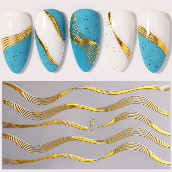 1 piece of 3d gold nail sticker bronzing wave geometric pattern bronzing adhesive sticker diy nail art decoration, Black
1 piece of 3d gold nail sticker bronzing wave geometric pattern bronzing adhesive sticker diy nail art decoration, Black