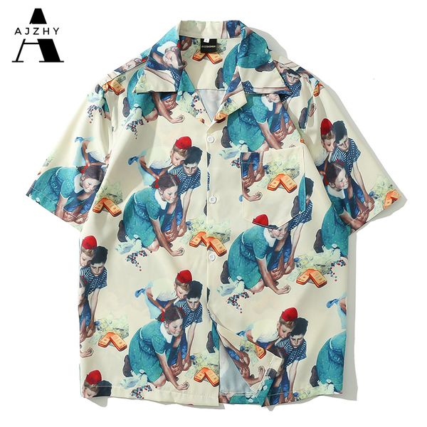 men's casual shirts 2021 streetwear men hawaiian beach summer short vintage painting print hip hop fashion flower korean, White;black
men's casual shirts 2021 streetwear men hawaiian beach summer short vintage painting print hip hop fashion flower korean, White;black
