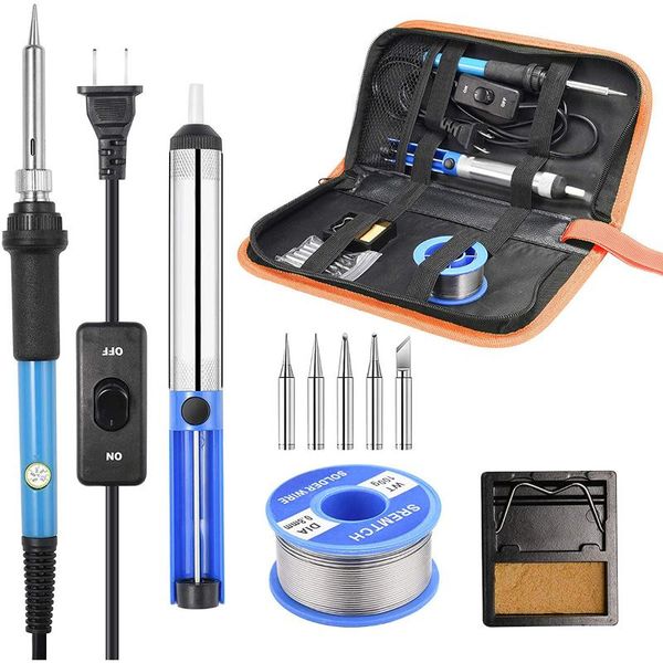 soldering iron kit adjustable temperature 220v 60w solder welding tools ceramic heater soldering tips desoldering pump
soldering iron kit adjustable temperature 220v 60w solder welding tools ceramic heater soldering tips desoldering pump