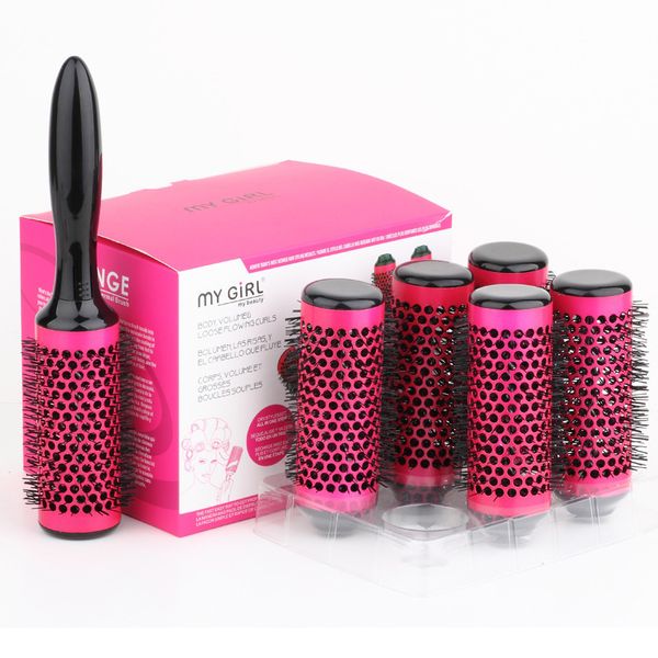 6pcs/set aluminum tube ceramic comb set dedicated hair dryer blowed & vented hair comb kit round barrel roll hairbrush 44mm 1074, Silver
6pcs/set aluminum tube ceramic comb set dedicated hair dryer blowed & vented hair comb kit round barrel roll hairbrush 44mm 1074, Silver