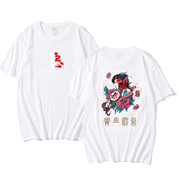20 angel and demon men women harajuku t-shirt fun hip-hop 100% cotton street clothes chinese character print, White;black
20 angel and demon men women harajuku t-shirt fun hip-hop 100% cotton street clothes chinese character print, White;black