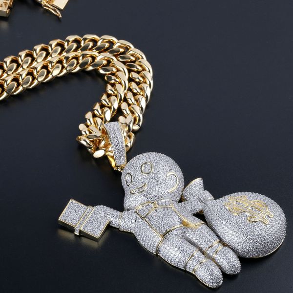 iced out pendant luxury designer jewelry mens necklace statement hip hop bling diamond big pendants gold cuban link chain rapper accessories, Silver
iced out pendant luxury designer jewelry mens necklace statement hip hop bling diamond big pendants gold cuban link chain rapper accessories, Silver