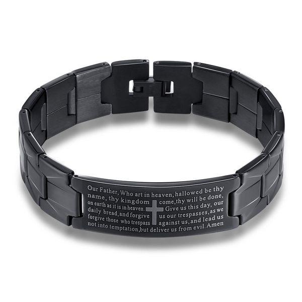men cross scripture wristband exquisite gift jewelry titanium stainless, Golden;silver
men cross scripture wristband exquisite gift jewelry titanium stainless, Golden;silver