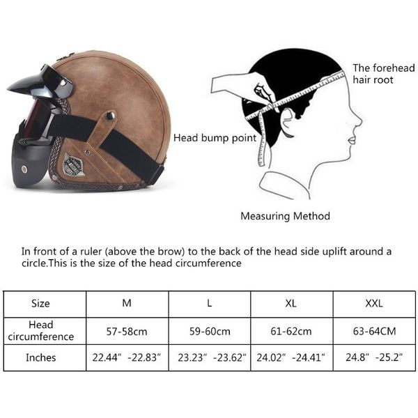 кожа pu 3/4 каски open face vintage мотоцикл велосипед шлем с goggle маска u90c
кожа pu 3/4 каски open face vintage мотоцикл велосипед шлем с goggle маска u90c
