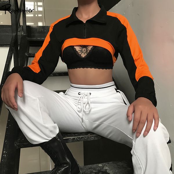 rapcopter women streetwear cropped jacket patchwork long sleeve autumn fashion jackets korean loose o-neck short jackets ladies, Black;brown
rapcopter women streetwear cropped jacket patchwork long sleeve autumn fashion jackets korean loose o-neck short jackets ladies, Black;brown
