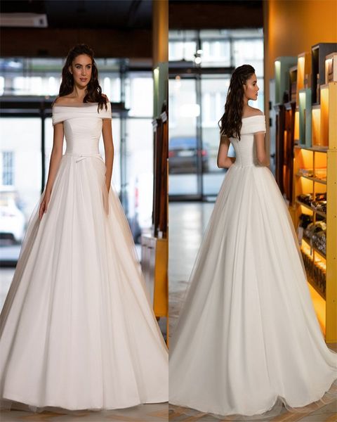 bateau wedding dresses sleeveless simple elegant ruched satin bridal gown sweep train custom made robes de mariée, White
bateau wedding dresses sleeveless simple elegant ruched satin bridal gown sweep train custom made robes de mariée, White