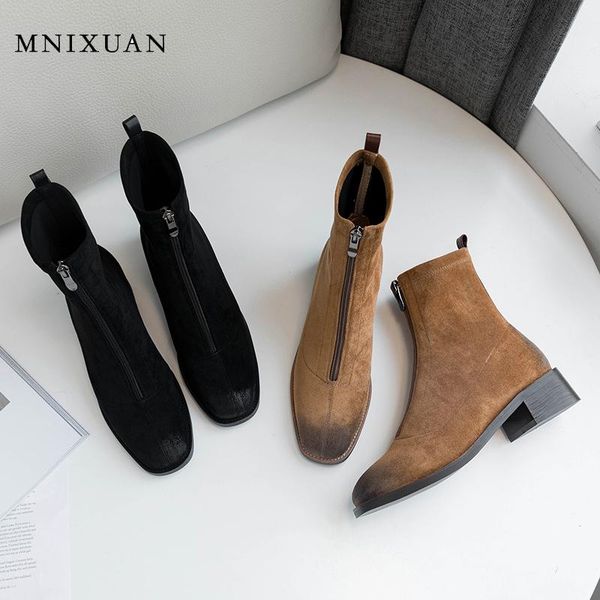 mnixuan western boots 2019 autumn winter fashion ladies shoes suede medium heels zipper knight boots black ankle big size9
mnixuan western boots 2019 autumn winter fashion ladies shoes suede medium heels zipper knight boots black ankle big size9