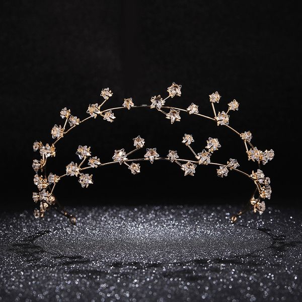 gold rhinestone star bridal hairbands wedding hair accessories handmade crystal baroque crown diadem veil tiaras women headpiece, Golden;white
gold rhinestone star bridal hairbands wedding hair accessories handmade crystal baroque crown diadem veil tiaras women headpiece, Golden;white