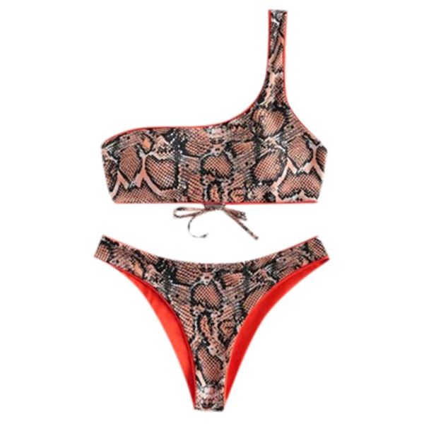 snake skin bikinis set women one shoulder swimwear low waist bandage bathing suit summer tube female beachwear a50, White;black
snake skin bikinis set women one shoulder swimwear low waist bandage bathing suit summer tube female beachwear a50, White;black