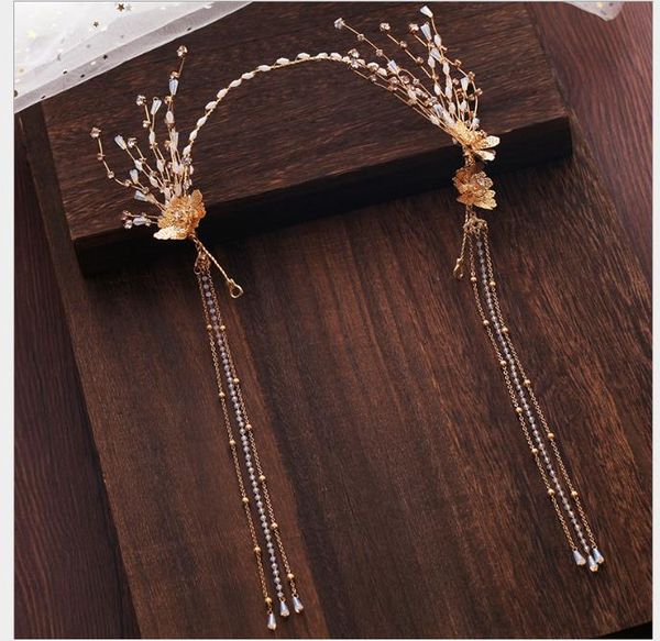 wedding dress headdress bride chao xian toast dress sweet tasseled hair hoop korean wedding hair accessories, Slivery;golden
wedding dress headdress bride chao xian toast dress sweet tasseled hair hoop korean wedding hair accessories, Slivery;golden