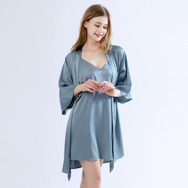 kimono gown women bathrobe satin 2pcs nighty&robe suit sleepwear intimate lingerie nightwear homewear silky nightdress, Black;red
kimono gown women bathrobe satin 2pcs nighty&robe suit sleepwear intimate lingerie nightwear homewear silky nightdress, Black;red