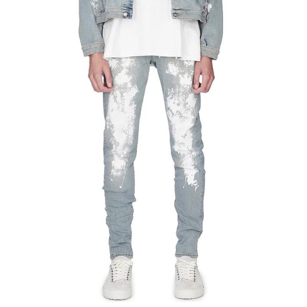 men jeans hip hop stretch jeans for men h2032, Blue
