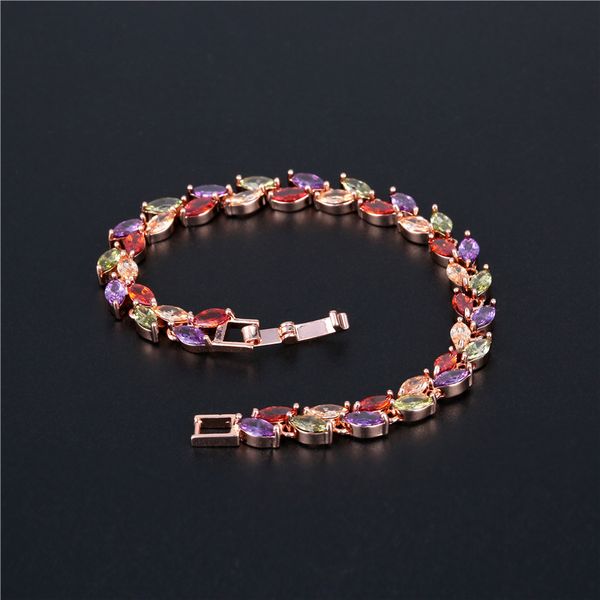 minghuang european and american jewelry, colorful zircon bracelet, colorful rose gold bracelet, non-fading jewelry bracelet, Black
minghuang european and american jewelry, colorful zircon bracelet, colorful rose gold bracelet, non-fading jewelry bracelet, Black
