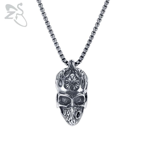 zs retro stainless steel skull necklace for men metal skull pendant gothic jewelry pendant chain skeleton trendy, Silver
zs retro stainless steel skull necklace for men metal skull pendant gothic jewelry pendant chain skeleton trendy, Silver