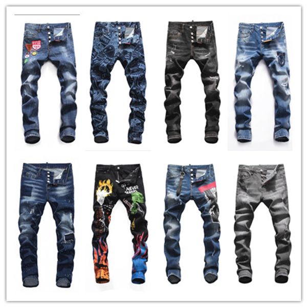 2019 new famous fashion designer distressed ripped mens jeans motorcycle biker jeans causal hole denim pants streetwear #6610 mens jeans, Blue
2019 new famous fashion designer distressed ripped mens jeans motorcycle biker jeans causal hole denim pants streetwear #6610 mens jeans, Blue
