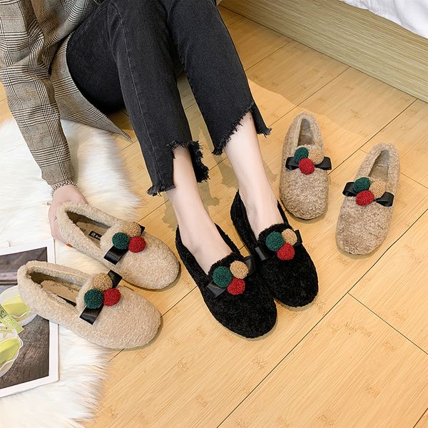 colorful hairball round toe loafers comfy casual slip on women shoes curly fur warm winter cotton flats plush brief moccasins, Black
colorful hairball round toe loafers comfy casual slip on women shoes curly fur warm winter cotton flats plush brief moccasins, Black