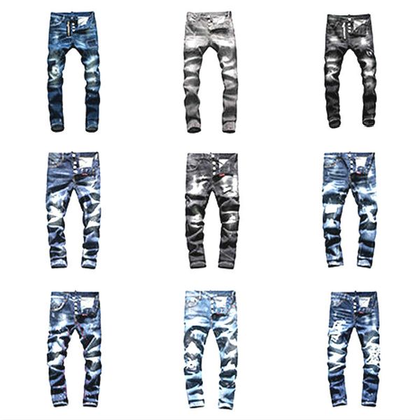 Brand d 2 jean men de igner jean men denim black jean embroidery pant fa hion hole trou er italy ize 44 54, Blue
Brand d 2 jean men de igner jean men denim black jean embroidery pant fa hion hole trou er italy ize 44 54, Blue