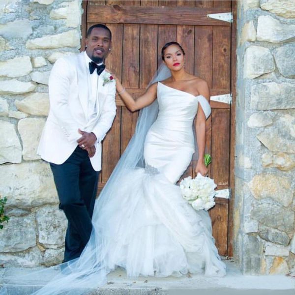 setwell strapless mermaid wedding dresses pleated satin tulle crystals beaded tiered simple floor length bridal gowns, White
setwell strapless mermaid wedding dresses pleated satin tulle crystals beaded tiered simple floor length bridal gowns, White