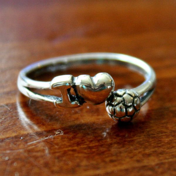 soccer ring adjustable sports team i love football player- jewelry gift idea ship, Golden;silver
soccer ring adjustable sports team i love football player- jewelry gift idea ship, Golden;silver