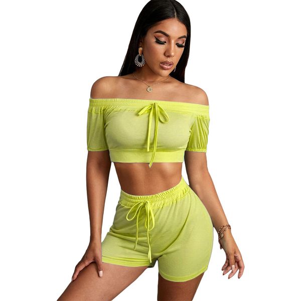 new 2020 cross-border womens popular european and american solid color home sports suit, Gray 
new 2020 cross-border womens popular european and american solid color home sports suit, Gray