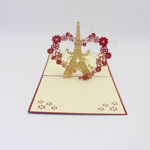 3d kirigami & origami eiffel tower with heart wreath greeting cards valentine's gift laser cut wedding invitation card
3d kirigami & origami eiffel tower with heart wreath greeting cards valentine's gift laser cut wedding invitation card
