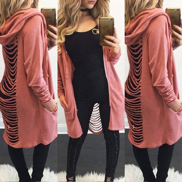 fashion women cut out cardigan coat long back hooded ladies hoodie coat casual sweater openwork streetwear mujer, Tan;black
fashion women cut out cardigan coat long back hooded ladies hoodie coat casual sweater openwork streetwear mujer, Tan;black
