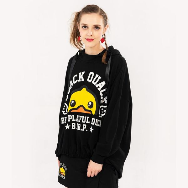 b. duck small yellow duck women's dress spring and autumn casual women's hoodie long sleeve loose-fit casual hooded swea, Black
b. duck small yellow duck women's dress spring and autumn casual women's hoodie long sleeve loose-fit casual hooded swea, Black