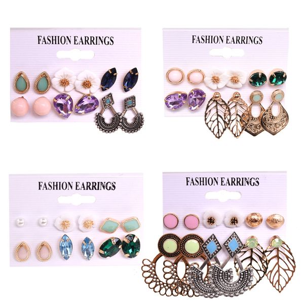 2019 vintage flowers leaves earrings for women 6 pairs earrings set big geometric drop earring diy fashion jewelry, Silver
2019 vintage flowers leaves earrings for women 6 pairs earrings set big geometric drop earring diy fashion jewelry, Silver