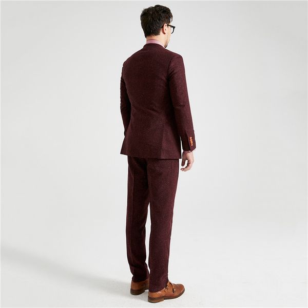 men's tailor made woolen silk tweed wedding dress suit classic groom wear tuxedo burgundy dots tweed suits, White;black
men's tailor made woolen silk tweed wedding dress suit classic groom wear tuxedo burgundy dots tweed suits, White;black