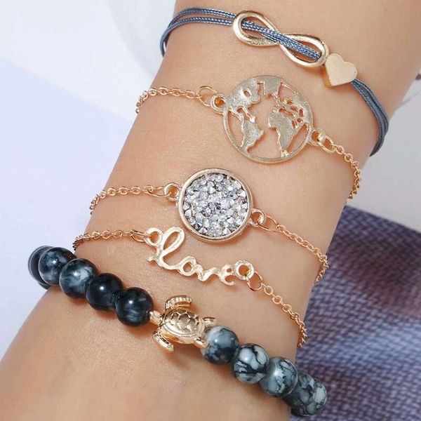 map of the world love letters link chains for women infinity sign heart rope chain bracelet gray beads tortoise charm bracelets set, Black
map of the world love letters link chains for women infinity sign heart rope chain bracelet gray beads tortoise charm bracelets set, Black