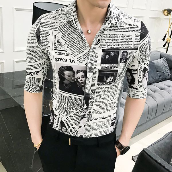 new 2019 men's british style leisure flower shirt gentle comfortable sleeve breathable fashion trend slim joker men print shirt, White;black
new 2019 men's british style leisure flower shirt gentle comfortable sleeve breathable fashion trend slim joker men print shirt, White;black