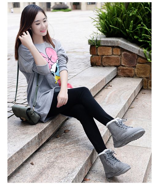 2019 winter scrub pu women's short boots short tube warm boots with flat plush women's, Black
2019 winter scrub pu women's short boots short tube warm boots with flat plush women's, Black