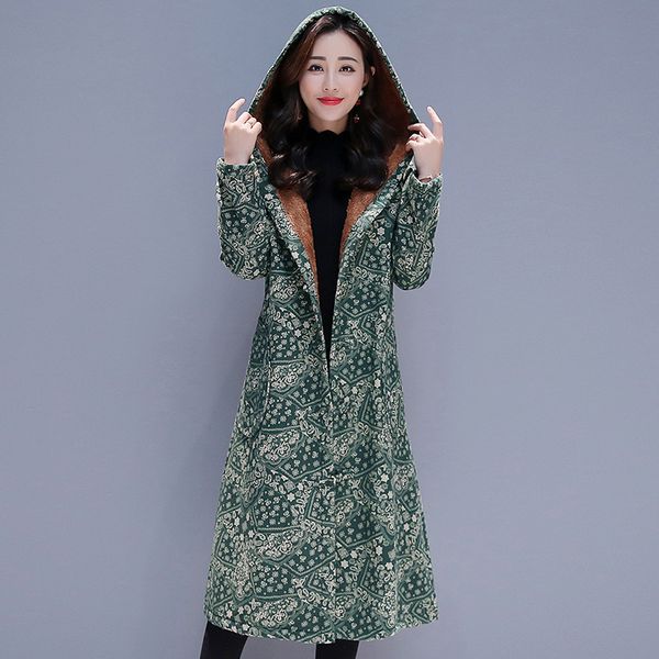 p shoot 2019 autumn and winter cotton linen brushed and thick warm cotton-padded clothes hooded floral-print middle long coa, Blue;black
p shoot 2019 autumn and winter cotton linen brushed and thick warm cotton-padded clothes hooded floral-print middle long coa, Blue;black