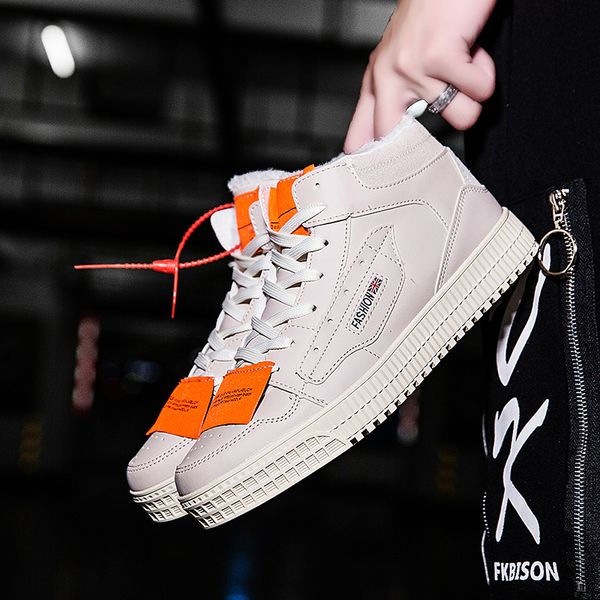 men's 2019 new autumn korean style of trend of high to help increase casual all matching velvet warm cotton shoes size 39-45, Black
men's 2019 new autumn korean style of trend of high to help increase casual all matching velvet warm cotton shoes size 39-45, Black